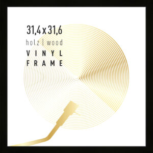 LP Vinyl Fotorahmen - schwarzer Fotorahmen