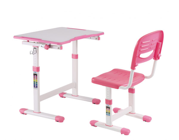   Schreibtisch mit Schreibtischstuhl Mädchen – Zeichentisch – ergonomisch höhenverstellbar