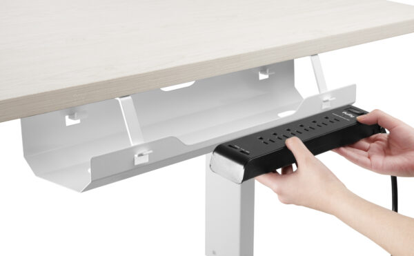  Kabelkanal für Untertisch – 60 cm breit – weiß