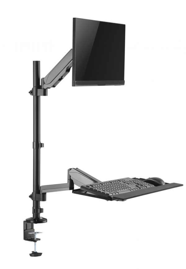 Sitz-Steh-Arbeitsplatz - Monitorhalterung Tastatur Tischhalterung - Arbeitsplatzrechner - VDD World DE