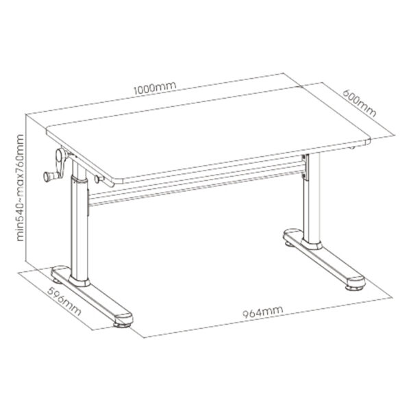 Zeichentisch für Kinder – ergonomisch höhenverstellbar – Schultisch - VDD World DE