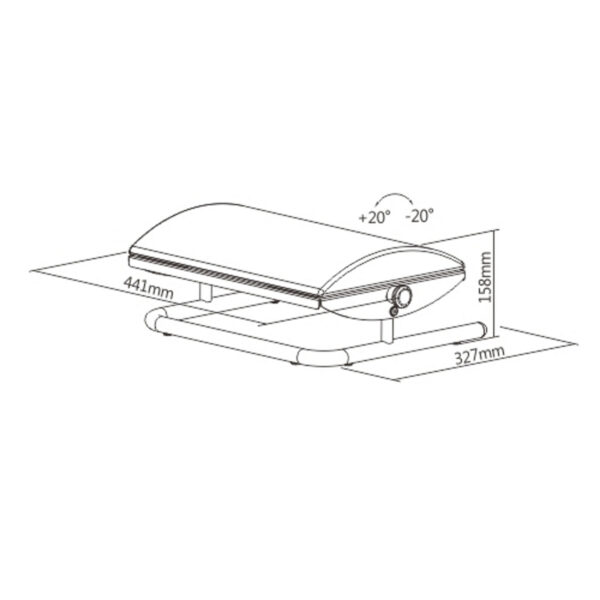 Ergonomisch neigbare Fußstütze – Hocker unter dem Schreibtisch - VDD World DE