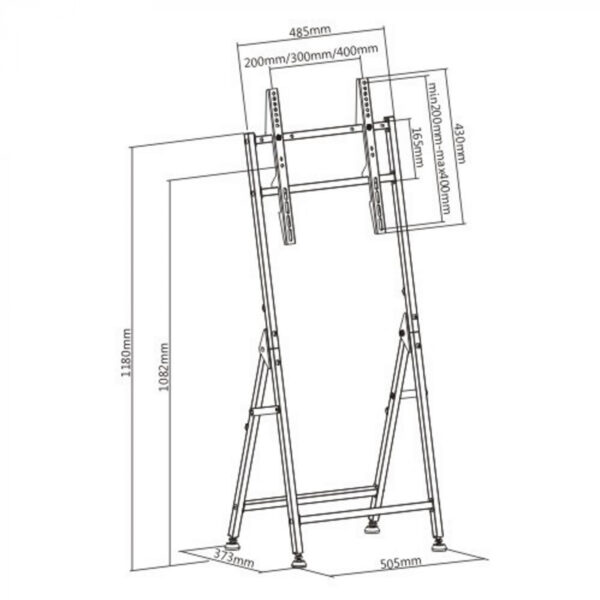   TV-Ständer zusammenklappbar – Whiteboard-Ständer – bis 55 Zoll Bildschirm