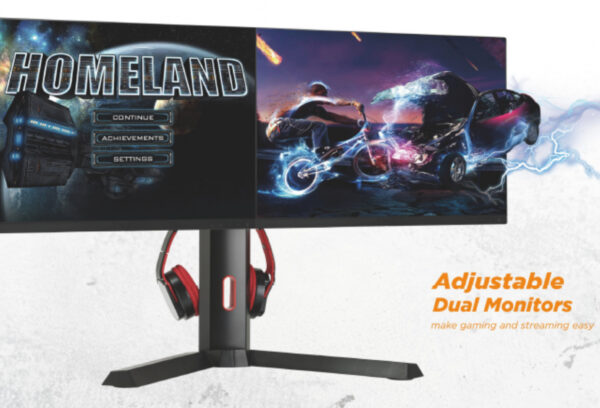 Gaming-Monitor Standard Thomas für zwei Bildschirme bis 27 Zoll höhenverstellbar 180 Grad drehbar 15 - VDD World DE