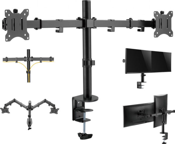   Monitorarm Gaming 2 Bildschirme – Monitorhalterung – drehbar und neigbar