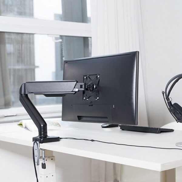   Monitorhalterung Gasfeder – Monitorarm – USB 2.0 und Multimedia-Anschluss – drehbar neigbar