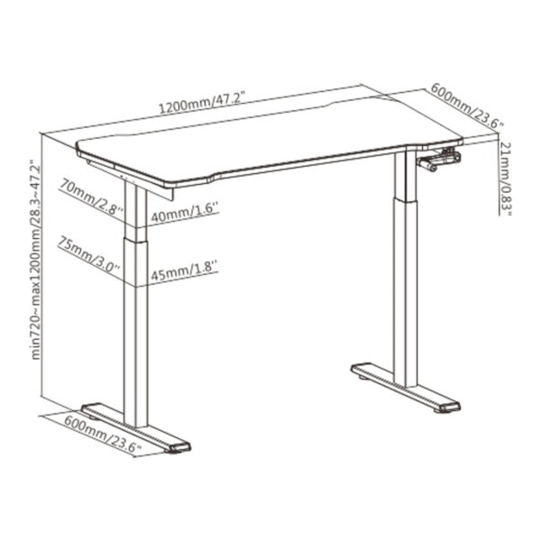   VDD Desk sit-stand höhenverstellbar