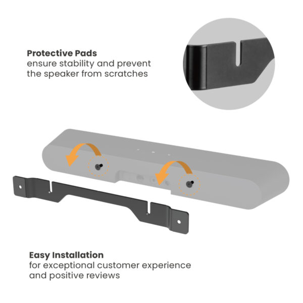   VDD Wandhalterung kompatibel mit Sonos Ray Soundbar – Wandmontage