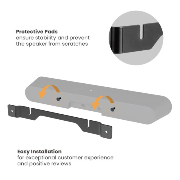 TV-Montagehalterung kompatibel mit Sonos Ray Soundbar - VDD World DE