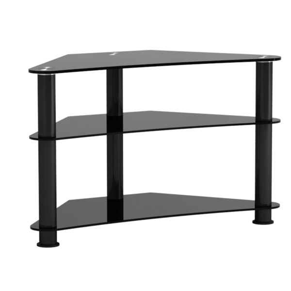 TV-Schrank Eckmodell - Audio-Hi-Fi-Sideboard-Schrank für die Ecke - schwarz - VDD World DE