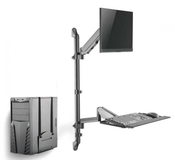 Sitz-Ständer Arbeitsplatz-Wandmontage - Monitorhalterung Tastatur-Wandhalterung - Arbeitsplatz - VDD World DE