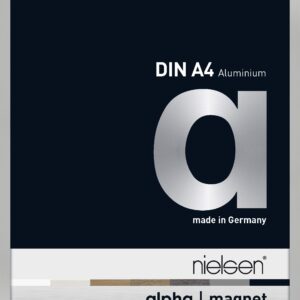Austauschbarer Frontlader Nielsen Alpha Magnet Aluminium A4 Format Matt Silber