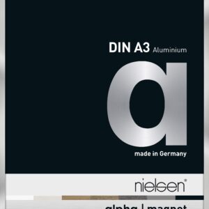 Austauschbarer Frontlader Nielsen Alpha Magnet Aluminium A3 Format Silber