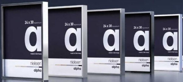 Austauschbarer Frontlader Nielsen Alpha Magnet Aluminium A3 Format Silber - VDD World DE