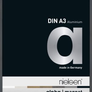 Austauschbarer Frontlader Nielsen Alpha Magnet Aluminium A3 Format Glossy Dark grey