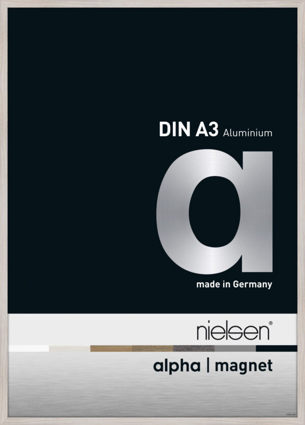 Austauschbarer Frontlader Nielsen Alpha Magnet Aluminium A3 Format Whitewash - VDD World DE
