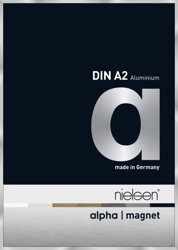 Wechselrahmen Frontlader Nielsen Alpha Magnet Aluminium A2 Format Silber - VDD World DE
