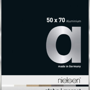 Wechselrahmen Frontlader Nielsen Alpha Magnet Aluminium 50 cm x 70 cm Format Silber