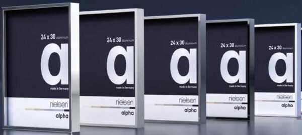 Wechselrahmen Frontlader Nielsen Alpha Magnet Aluminium 50 cm x 70 cm Format Silber - VDD World DE
