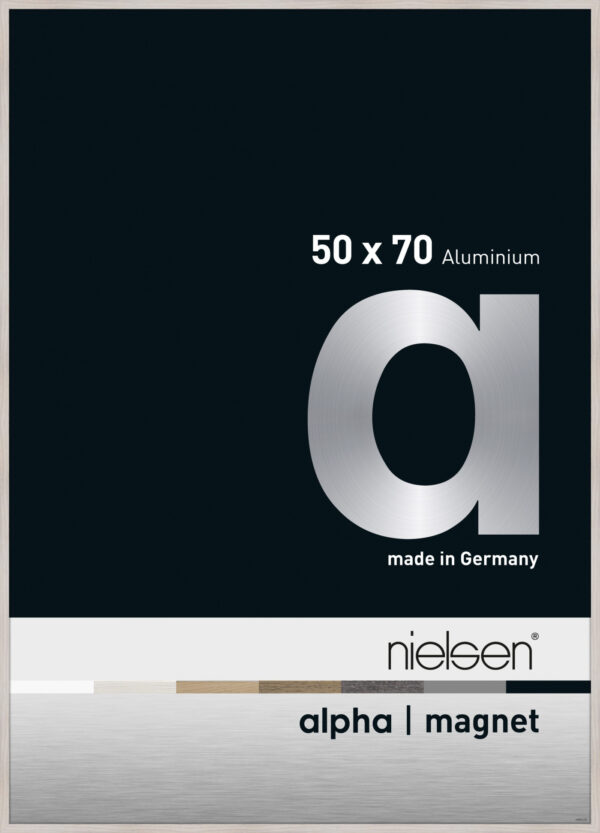 Austauschbarer Frontlader Nielsen Alpha Magnet Aluminium Format 50 cm x 70 cm Whitewash - VDD World DE