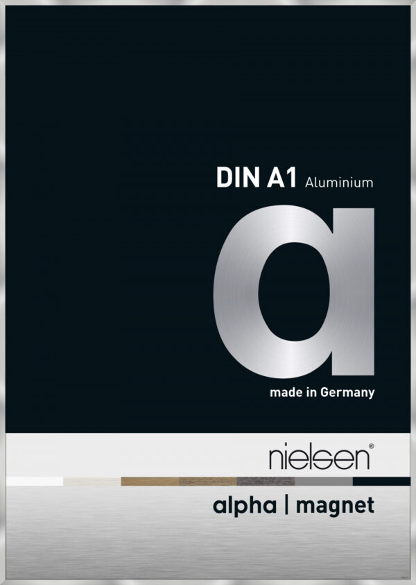 Wechselrahmen Frontlader Nielsen Alpha Magnet Aluminium A1 Format Silber - VDD World DE