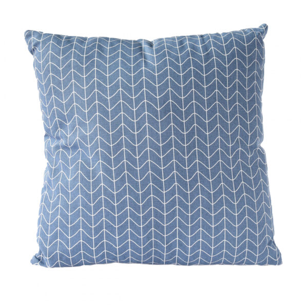   Kissen Dekokissen Kette 45 x 45 cm blau weiß
