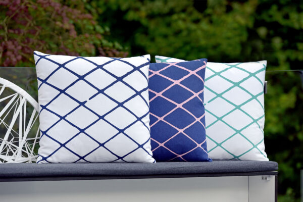 Dekokissen Dekokissen Diamant 45 x 45 cm blau pink - VDD World DE