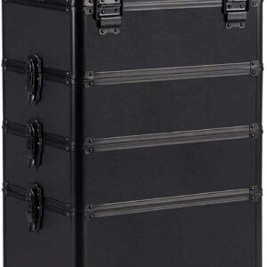 Visagie Schminkkoffer Kosmetik Friseurwagen Beauty Case 4 in 1 Schwarz