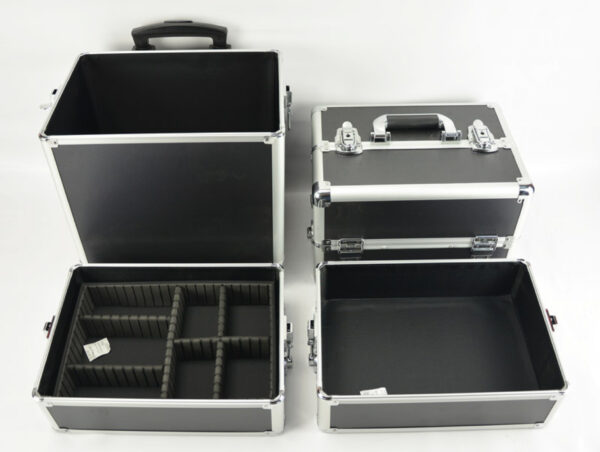   Schminkkoffer Kosmetik Friseurwagen Kosmetikkoffer 4 in 1 schwarz