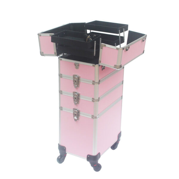   Make-up Make-up Koffer Kosmetik Friseurwagen Kosmetikkoffer 4 in 1 Pink