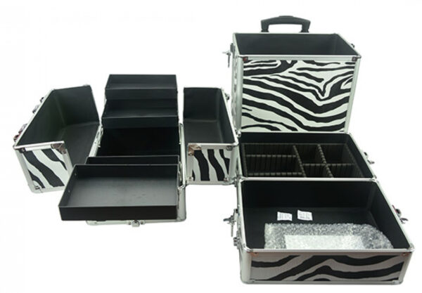 Make-up Make-up Koffer Kosmetik Friseurwagen Kosmetikkoffer 4 in 1 Zebra - VDD World DE