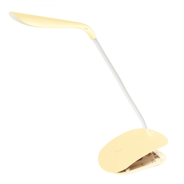   LED Schreibtischlampe Tischlampe Klemmlampe flexibel mit Touchdimmer (gelb)