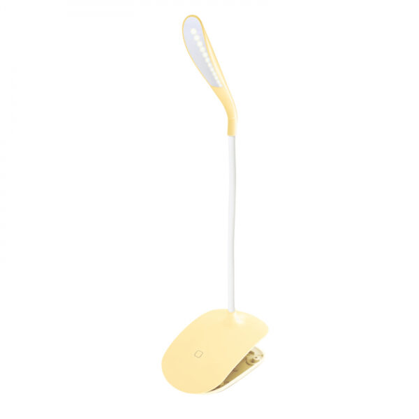   LED Schreibtischlampe Tischlampe Klemmlampe flexibel mit Touchdimmer (gelb)
