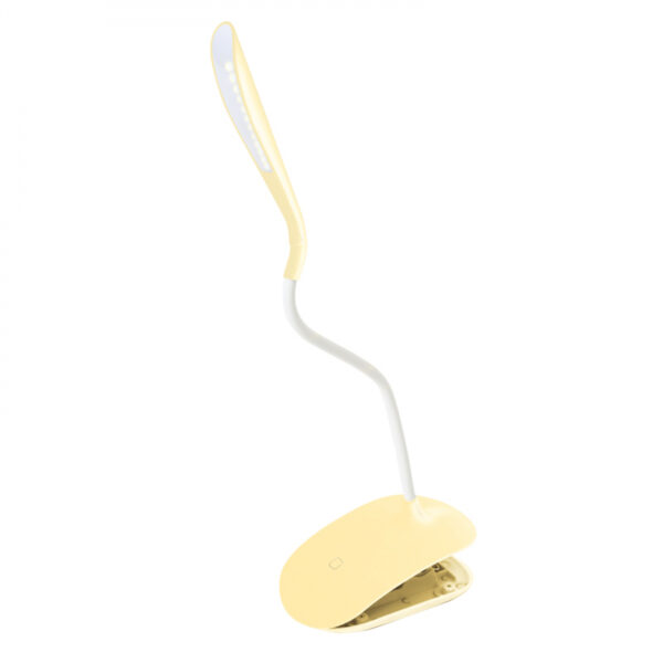   LED Schreibtischlampe Tischlampe Klemmlampe flexibel mit Touchdimmer (gelb)
