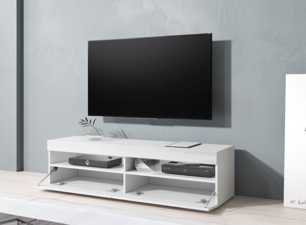   TV-Möbel TV-Möbel Kubrick 140 cm Korpus weiß Front weiß hochglanz