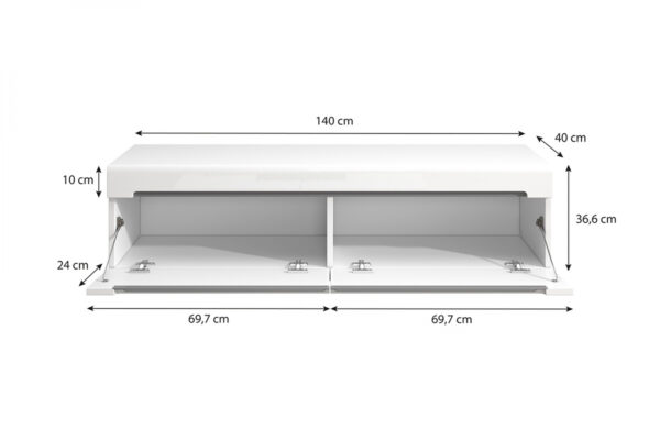   TV-Schrank TV-Schrank Taylor Design 140 cm dunkelgraue Holzstruktur