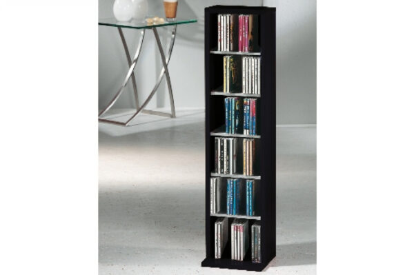   CD DVD Schrank Möbelfach Schrank Elementa (Schwarz)