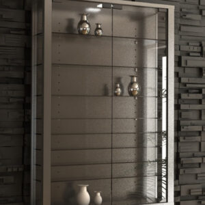 Vitrinen-Wandvitrine Vitrosa Mini (silber)