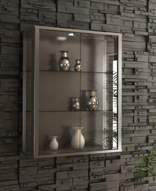   Wandvitrine Udina (silber)