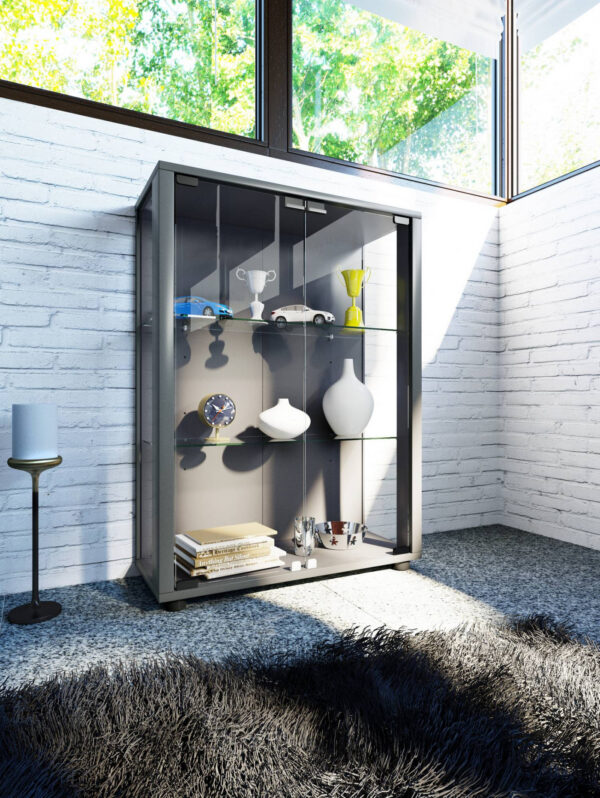   Wandvitrine Udina (silber)