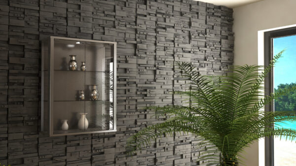   Wandvitrine Udina (silber)