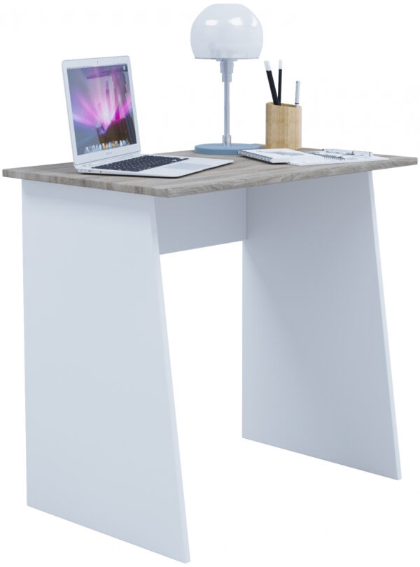   Schreibtisch Computertisch Masola Mini weiß Eiche Farbe 80 cm breit