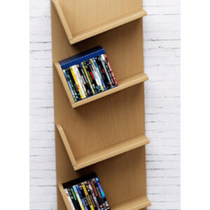 Wandregal Wandschrank Design Lansi zur Aufbewahrung von CD oder Games Buche Farbe