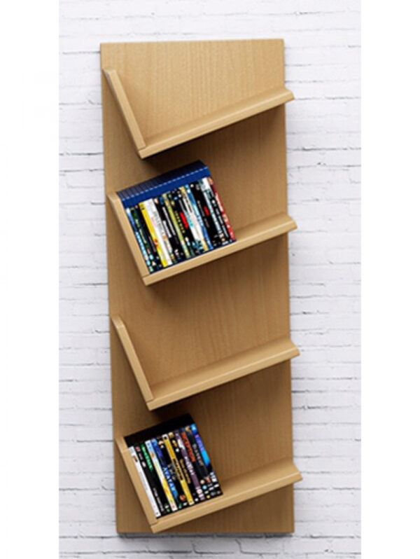 Wandregal Wandschrank Design Lansi zur Aufbewahrung von CD oder Games Buche Farbe - VDD World DE