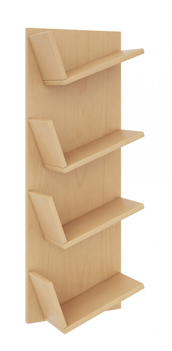 Wandregal Wandschrank Design Lansi zur Aufbewahrung von CD oder Games Buche Farbe - VDD World DE