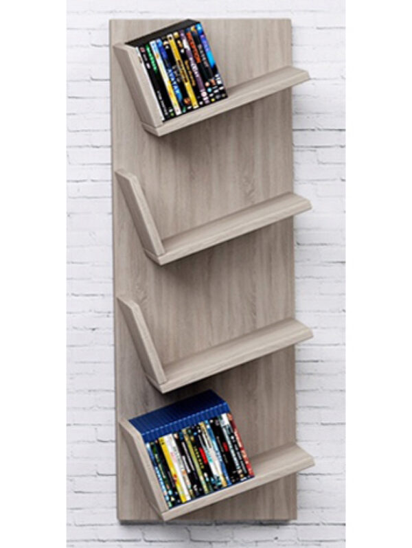 Wandregal Wandschrank Design Lansi zur Aufbewahrung von CD oder Games Sonoma Eiche Farbe - VDD World DE