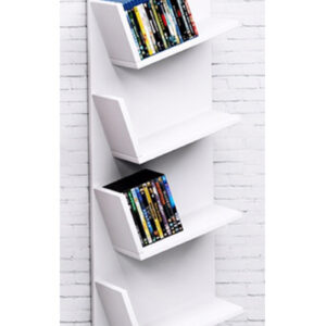 Wandregal Wandschrank Design Lansi zur Aufbewahrung von CD oder Games weiß
