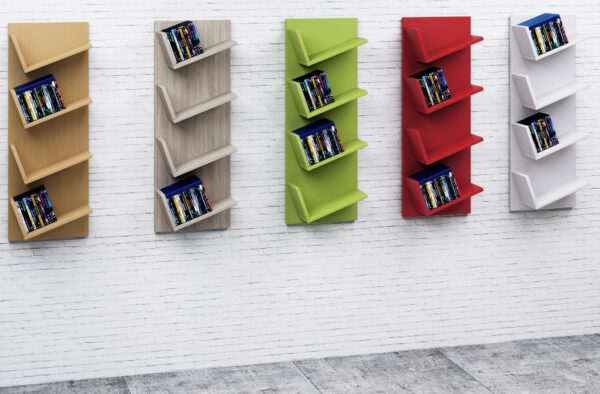 Wandregal Wandschrank Design Lansi zur Aufbewahrung von CD oder Games weiß - VDD World DE