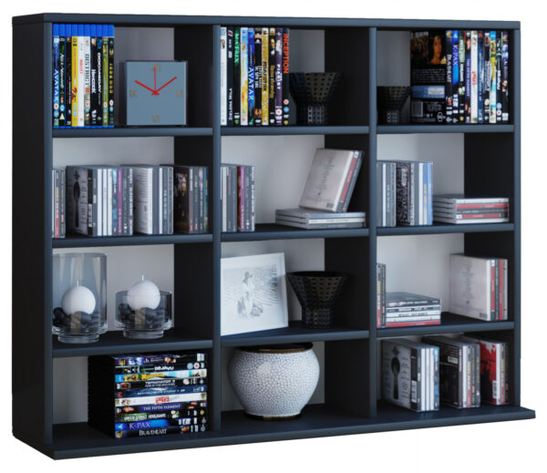 CD DVD Schrank offenes Fach Megosa mini schwarz - VDD World DE