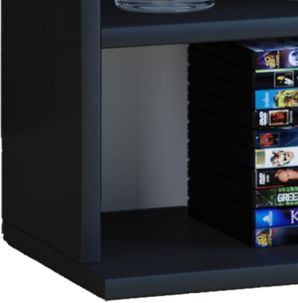 CD DVD Schrank offenes Fach Megosa mini schwarz - VDD World DE